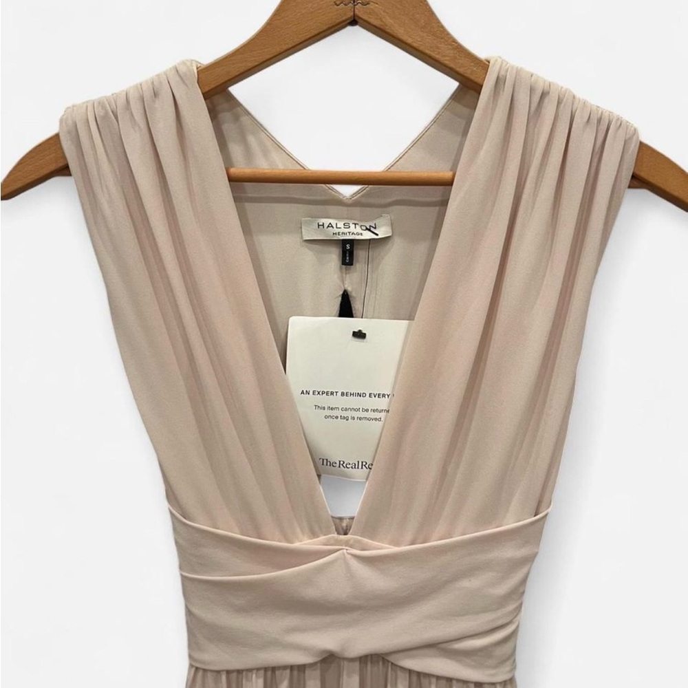 Halston Heritage Women's Blush Backless Dress